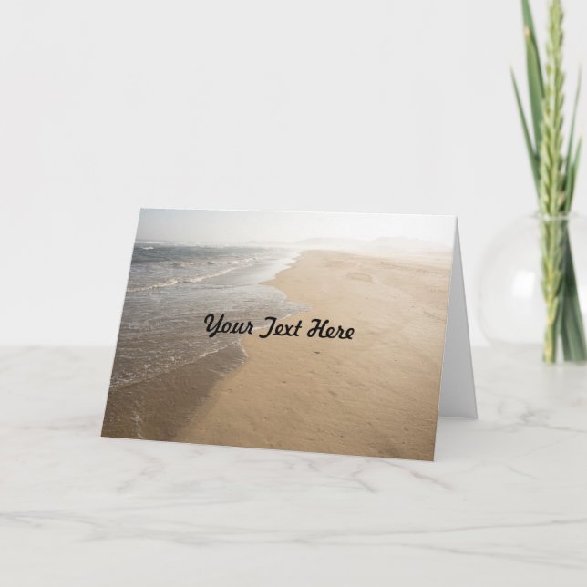 Cartão de Saudação de Oceano e Praia (Frente)