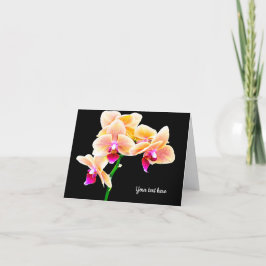 Cartão de saudação de orquídea