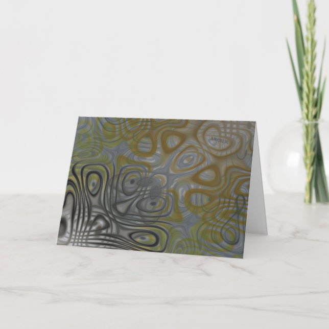 Cartão de Saudação de Ouro de Bicos (Frente)