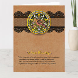 Cartão de saudação de outono de Mabon personalizáv