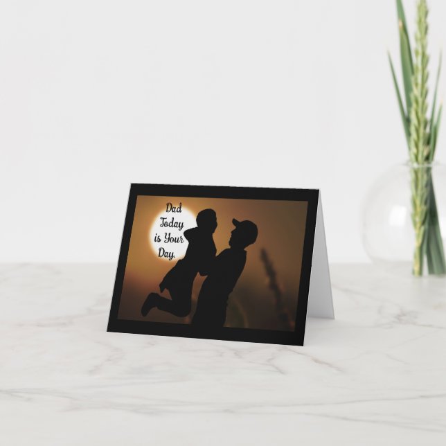 Cartão De Saudação De pai E Dia de os pais Filho (Frente)