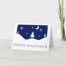 Cartão de saudação de Paisagem de Feriados Felizes