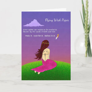 Cartão de Saudação de Papel Voador