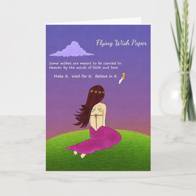 Cartão de Saudação de Papel Voador (Frente)