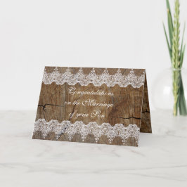 Cartão de Saudação de Parabéns Rustic Parents