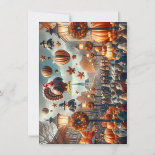 Cartão de Saudação de Parada de Ação de Graças