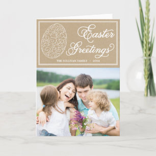 Cartão de saudação de Páscoa com tipografia capric