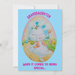 Cartão de saudação de Páscoa da neta personalizada