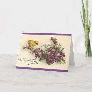 Cartão de Saudação de Páscoa esloveno Vintage