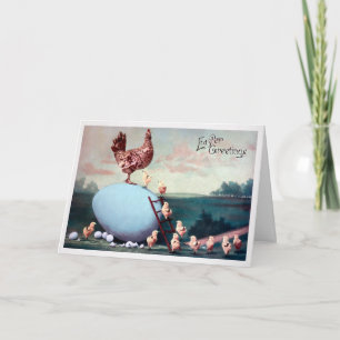 Cartão de saudação de Páscoa Vintage