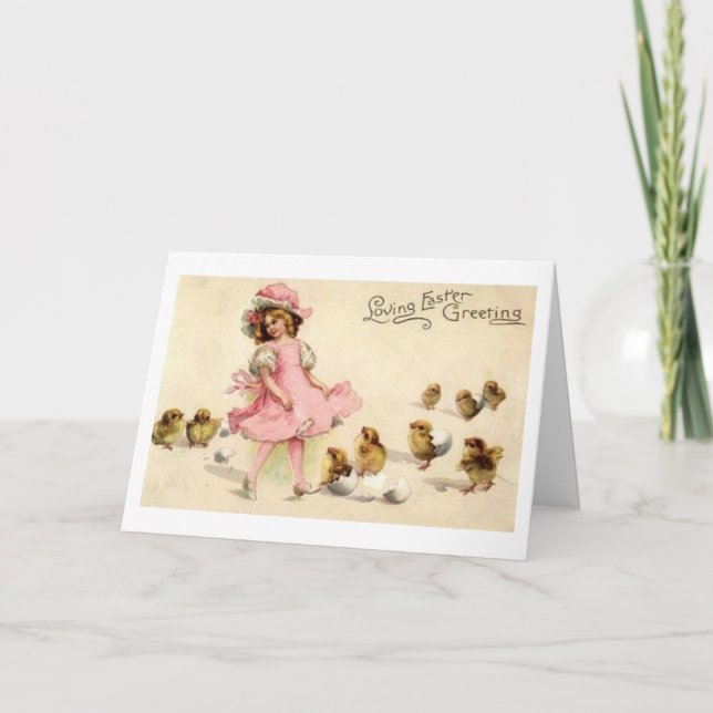 Cartão de Saudação de Páscoa Vitoriano (Frente)