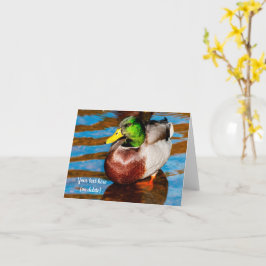 Cartão de saudação de Pato-real Fofo