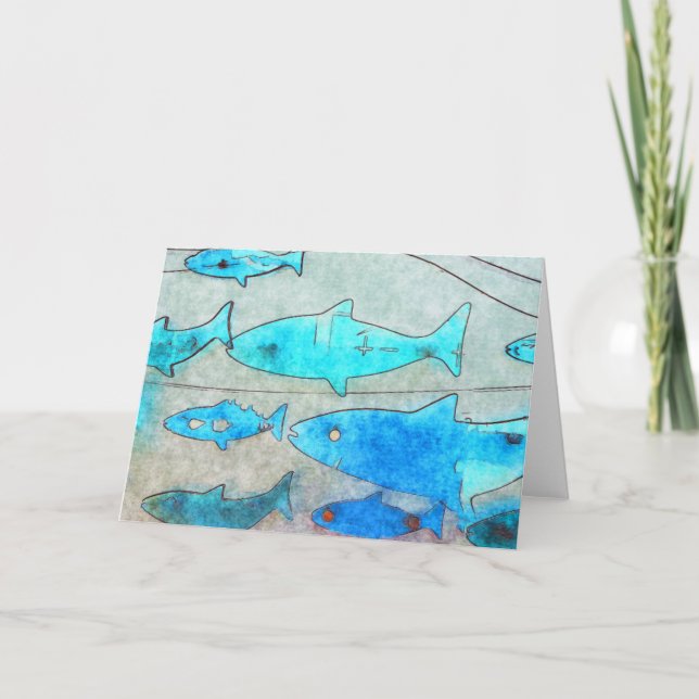 Cartão de saudação de peixe (Frente)