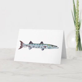 Cartão de saudação de peixe Barracuda