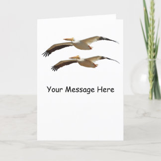 Cartão de Saudação de Pelicanos 3 Voadores Persona