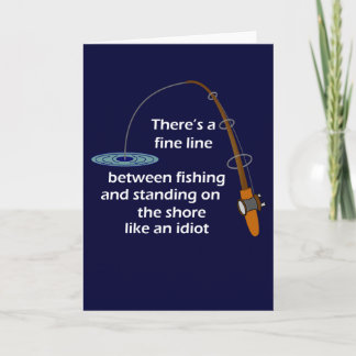 Cartão de Saudação de Pesca Engraçado