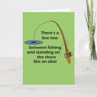 Cartão de Saudação de Pesca Engraçado