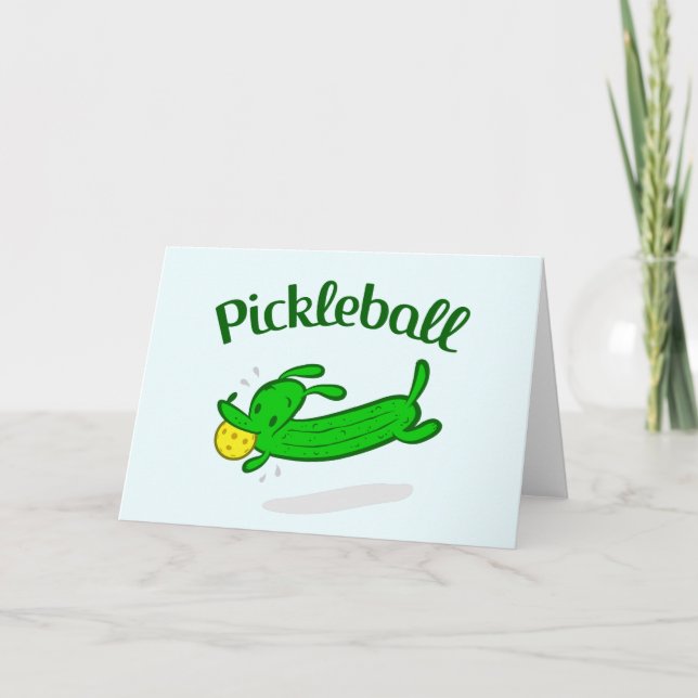 Cartão de Saudação de Pickleball - Escolha o Cão (Frente)