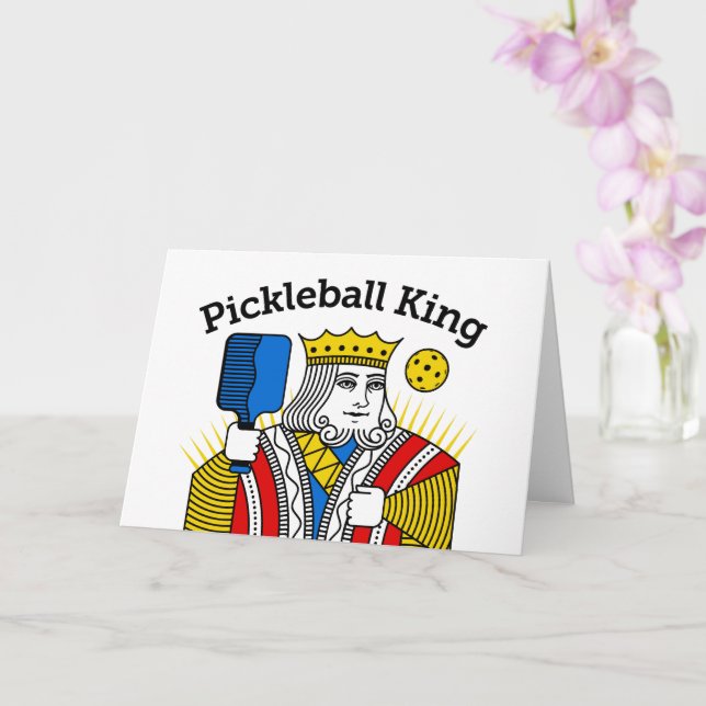 Cartão de Saudação de Pickleball - Pickleball King (Orquídea)