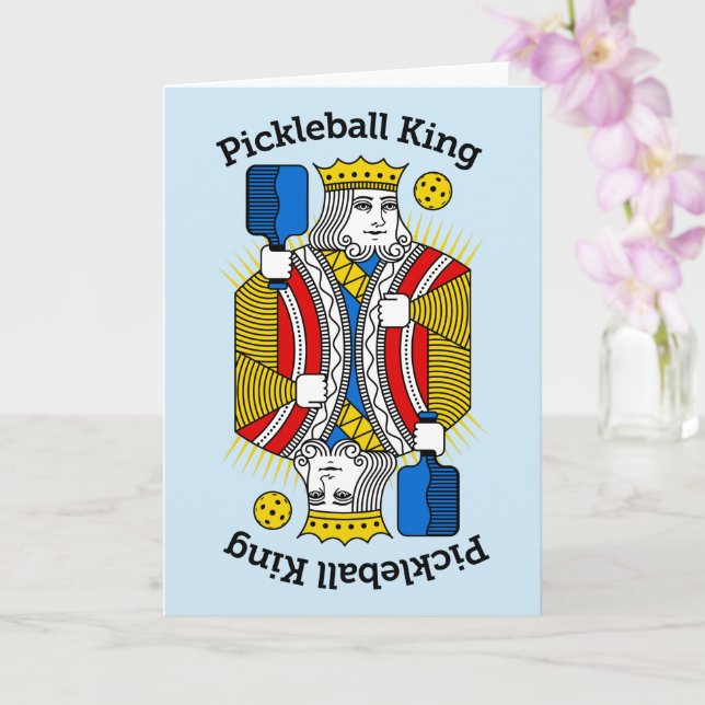 Cartão de Saudação de Pickleball - Rei do Pickleba (Orquídea)