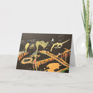 Cartão de Saudação de Pintura de Abstrato Pittsbur