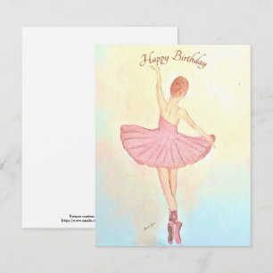 Cartão de saudação de pintura de Ballerina Persona