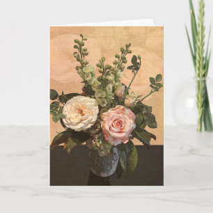 Cartão de saudação de pintura rosa