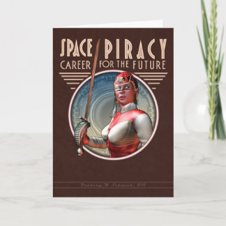 Cartão de Saudação de Pirataria Espacial