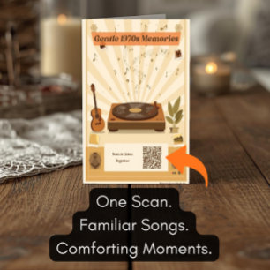 Cartão de Saudação de Playlist de Música dos Anos 