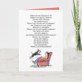 Cartão de Saudação de Poema Engraçado do Schnauzer