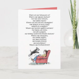 Cartão de Saudação de Poema Engraçado do Schnauzer