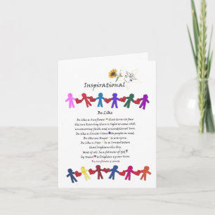 Cartão de Saudação de Poema Significativo Inspirac