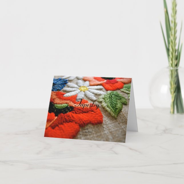 Cartão de Saudação de Poesia de Tapeçaria (Frente)