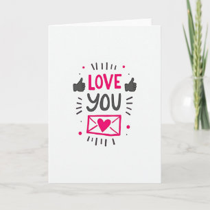 Cartão de Saudação de Polegares para Cima de Amor