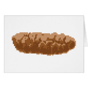 Cartão de Saudação de Poop Pixel de 8 Bits