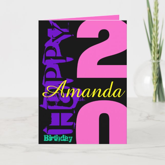 Cartão de saudação de POP de aniversário de 20 per (Frente)
