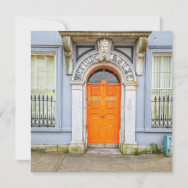 Cartão de Saudação de Porta da Irlanda Laranja