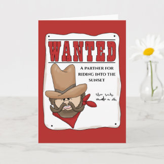 Cartão de Saudação de Poster Cowboy Desejado