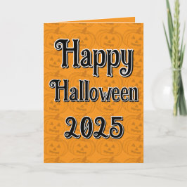 Cartão de saudação de presente do Feliz Halloween 