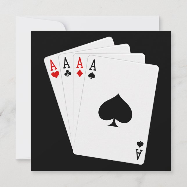 Cartão de Saudação de Quatro Aces (Frente)