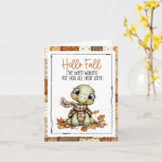 Cartão de saudação de queda, Cartão de tartaruga d