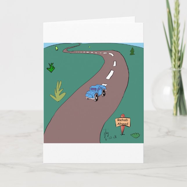 Cartão de saudação de reabilitação (Frente)