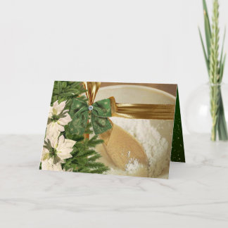 Cartão de Saudação de receitas de cookies de Natal