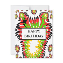 cartão de saudação de reggae abstrato