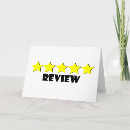 Cartão de saudação de revisão de 5 estrelas