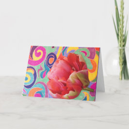 Cartão de saudação de Rosa espiral