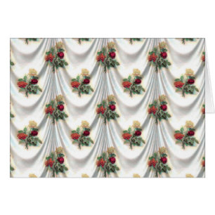 Cartão de saudação de rosas Satin
