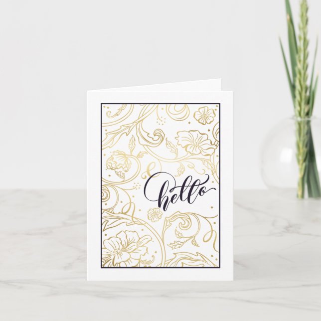 Cartão de Saudação de Rosas Selvagens Dobradas (Frente)