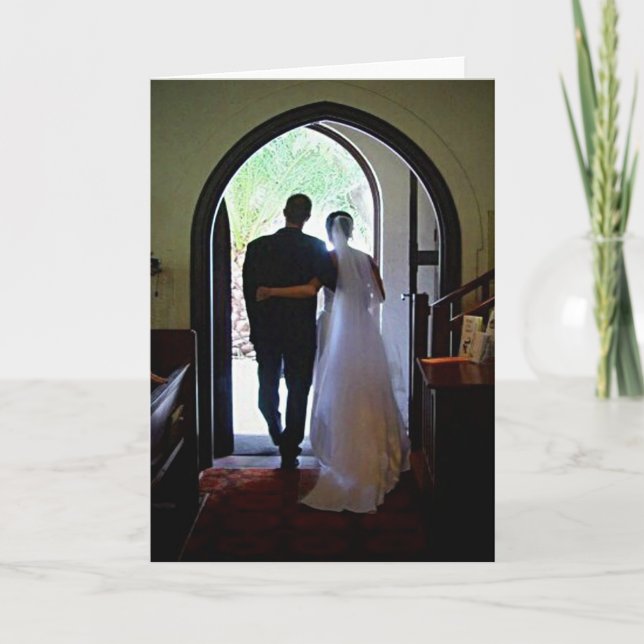 Cartão de Saudação de Saída da Igreja do Casal rec (Frente)
