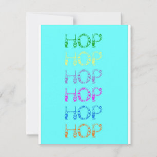 Cartão de saudação de Salto de Páscoa de Bunnies